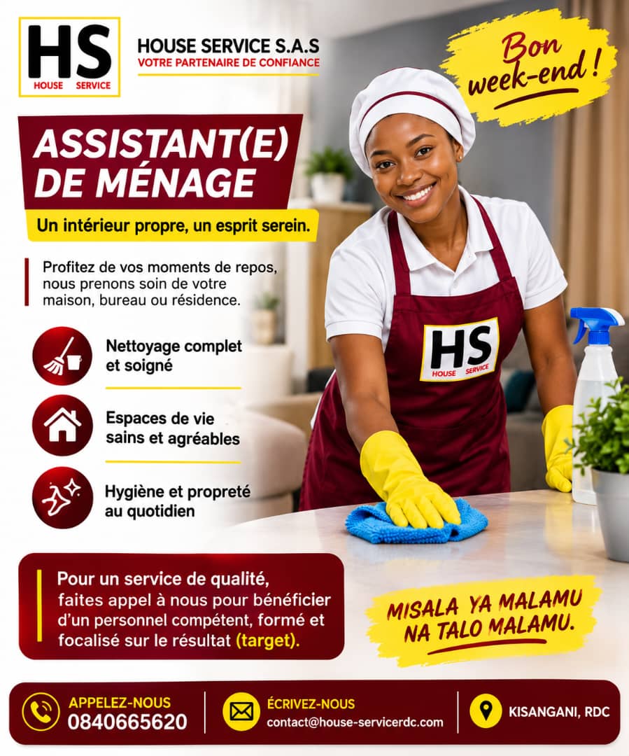 Assistants et assistantes de ménage House Service
